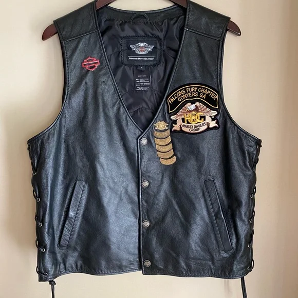 🌺Harley Davidson Genuine Leather Vest HOG